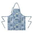 thumbnail image 2 of Pioneer Flower Floral Print Pattern Apron for Women and Men, Cotton Linen Waterproof with Pockets, Adjustable, 33x27 Inch for Kitchen, Gardening, BBQ, Salon, 2 of 6