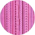 thumbnail image 1 of Ahgly Company Indoor Round Abstract Pink Modern Area Rugs, 8' Round, 1 of 4