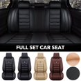 thumbnail image 5 of 5Pack Full Set Car Seat Covers, PU Leather Full Surrounded Protector Pad - Waterproof, Anti-Scratch & Fade-Resistant, Universal Fit for Most Sedans, SUVs & Pick-up Trucks(Black), 5 of 15