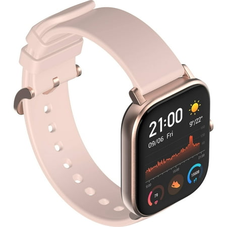 Amazfit - GTS Smartwatch 42mm Aluminum - Rose Pink With Silicone Band