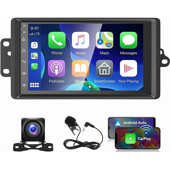 Zcargel 7" Android 13 Car Stereo Radio Double Din Touch Screen, Wireless CarPlay Android Auto, Car Radio with GPS Navigation WiFi FM RDS USB SWC Multimedia MP5 2 32GB, for Ford F-150 1997-2004