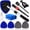 Blue & Gray, variant on 10 count Windshield Cleaning Tool Inside  Window Cleaner Wash Kit with 4  Microfiber Pads 1  Bottle and Extendable Handle Interior  Glass Wiper Kit,