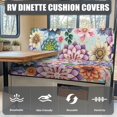 thumbnail image 4 of Yuyamidu Boho Flowers RV Dinette Cushion Covers Universal Camper Accessories RV Strech Sofa Seat Slipcovers 2 Pack Include 1 Bench Cover 1 Backrest Cover Camper Must Have, 4 of 7