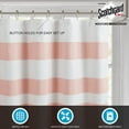 thumbnail image 4 of Park Shower Curtain, Waffle Weave, Pieced Design Fabric Shower Curtain with 3M Scotchgard Moisture Management, Premium Spa Quality Modern Shower Curtains for Bathroom, Standard 72"x72" Blush, 4 of 10