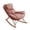 Pink, variant on Yesfashion Recliner Chair, Velvet Rocking Chair, Leisure Sofa with Detachable Washable Cushion, Comfortable Rocker Solid Wood Base Chair for Living Room, Bedroom