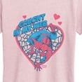 thumbnail image 2 of Spider-Man - Caught in My Web Heart Short Sleeve Graphic T-Shirt, 2 of 4