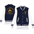 thumbnail image 3 of Chaquetas clásicas de moda con estampado de Yellowstone Dutton Ranch para hombres y mujeres, sudadera con botones de béisbol, chaqueta, tops, 3 of 4