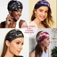 thumbnail image 5 of 1PC Wide Headbands for Women Non Slip Boho Headbands Elastic Tie dye Headbands Yoga Workout Sweat Bands Running Sport Hair Bands, 5 of 6