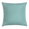 thumbnail image 1 of Abstract Throw Pillow Cushion Cover, Curly Bold Water Fishing Theme Summer Season Vacation Beach Seashore Swimming, Decorative Square Accent Pillow Case, 24 X 24 Inches, Sky Blue White, by Ambesonne, 1 of 2