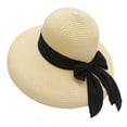 thumbnail image 1 of Sombrero de paja con protección solar para niños, gorro de sombrilla para vacaciones en la playa, para verano, pantalla de lámpara, gorro, gorro, 1 of 5