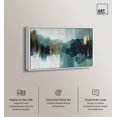 thumbnail image 2 of Teal Fog III Canvas Print Green Wall Art by Art Remedy, White Frame, 54 x 36, 2 of 5