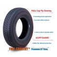 thumbnail image 3 of Free Country Trailer Tires ST 185/80R13 6PR Load Range C Steel Belted Radial w/Featured Scuff Guard 89/94N, Set 4, 3 of 6