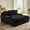 Black, variant on 63" x 65" Oversized Chaise Lounge Chair, Corduroy Upholstered Sleeper Sofa with Wireless Charging and 2 Cup Holders, Sleeper Couch for Living Room, Bedroom, Home Theater
