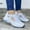 White, variant on UTTOASFAY Women Shoes Casual Single Shoes Women'S Flat-Bottomed Thick-Soled Flying Woven Old Shoes Sneakers White 9