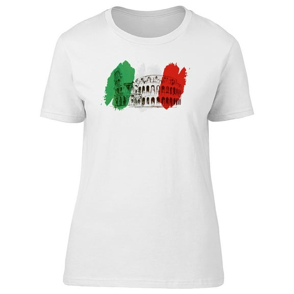 Italy Grunge Flag And Colosseum T-Shirt Men -Image by Shutterstock, Male 4X-Large