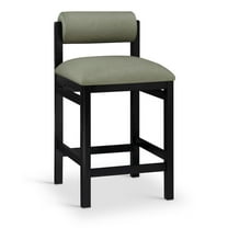 Meridina Furniture Roundhill Green Vegan Leather Upholstered Counter Stool