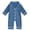 Blue, variant on Newborn Boys Girls Summer Solid Long Sleeve Full Length Home Romper Thin Air Condition Casual Infant Bodysuit Wear