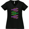 thumbnail image 3 of Inktastic Mardi Gras Celebration Funny Crawfish Women's Plus Size V-Neck T-Shirt, 3 of 5