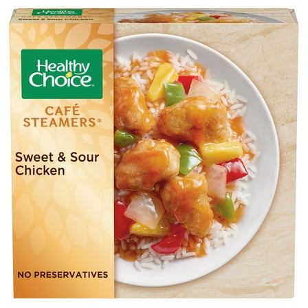 Healthy Choice Café Steamers Sweet & Sour Chicken, High Protein Frozen Meal, 10 oz. Bowl