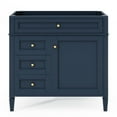 thumbnail image 2 of 36'' Bathroom Vanity without Top Sink, Modern Bathroom Storage Cabinet with 2 Drawers and a Tip-out Drawer, Solid Wood Frame (NOT INCLUDE BASIN SINK; REPLACE WF315154AAC), 2 of 4