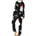 thumbnail image 4 of Xihbxyly Christmas Pajamas for Women, Women's Christmas Printed Pajama Set for Daily Home Wear Two-Piece Pajama Set with Pocket, 4 of 6