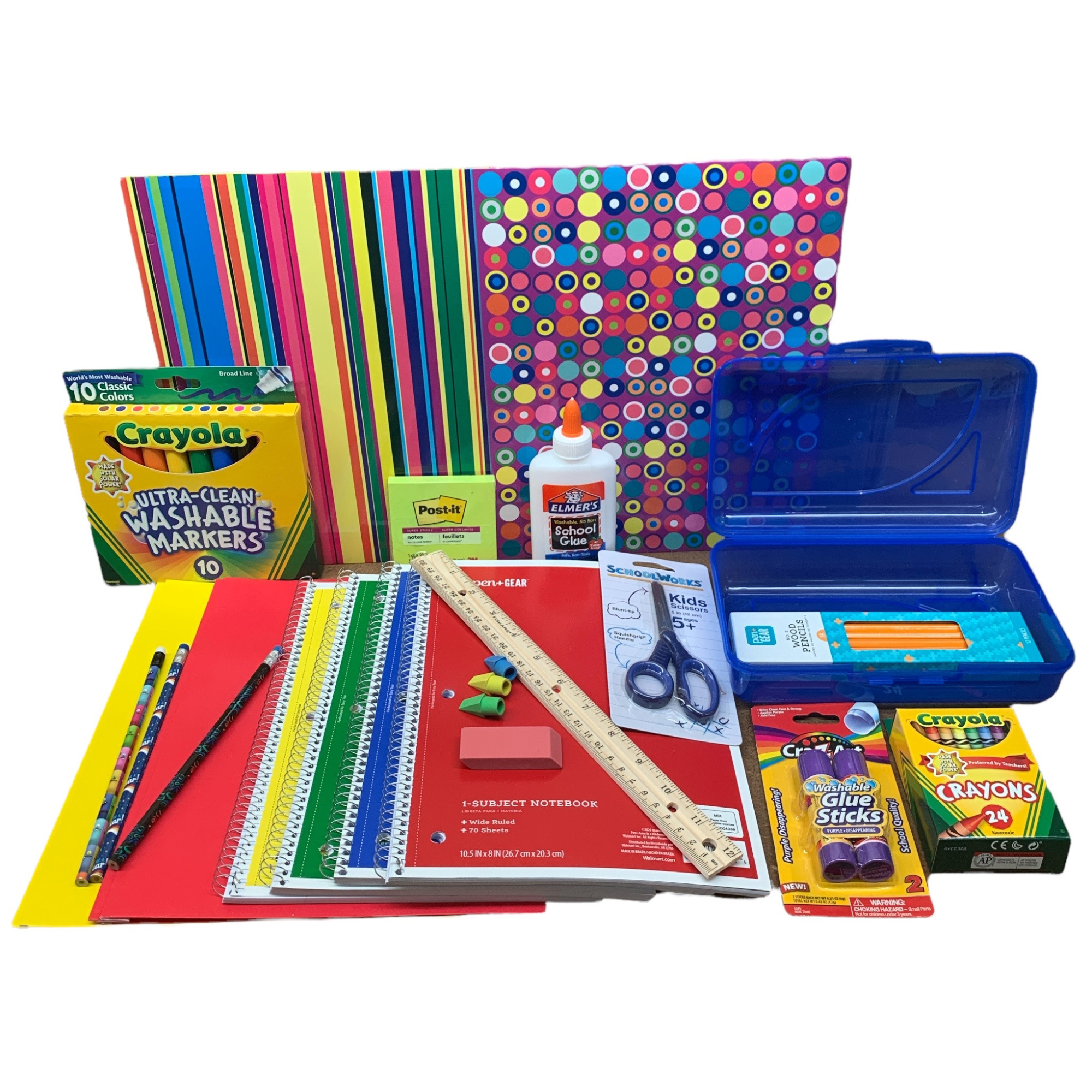 Elementary School Essentials Back to School Kit - School Supplies Bundle -  45 Pieces