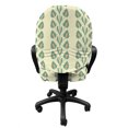 thumbnail image 3 of Floral Office Chair Slipcover, Vertical Wavy Ornament Lines and Graphic Flowers on Branch Pattern, Protective Stretch Decorative Fabric Cover, Standard Size, Jade Green Orange, by Ambesonne, 3 of 5
