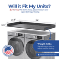 thumbnail image 2 of OfficeSimpli Washer Dryer Countertop w Non-Slip Pads, Made in USA, Laundry Room Wood Topper, Washer Dryer Cover for Top, Laundry Guard, Laundry Countertop, Laminate Finish (Slate Grey), 2 of 6