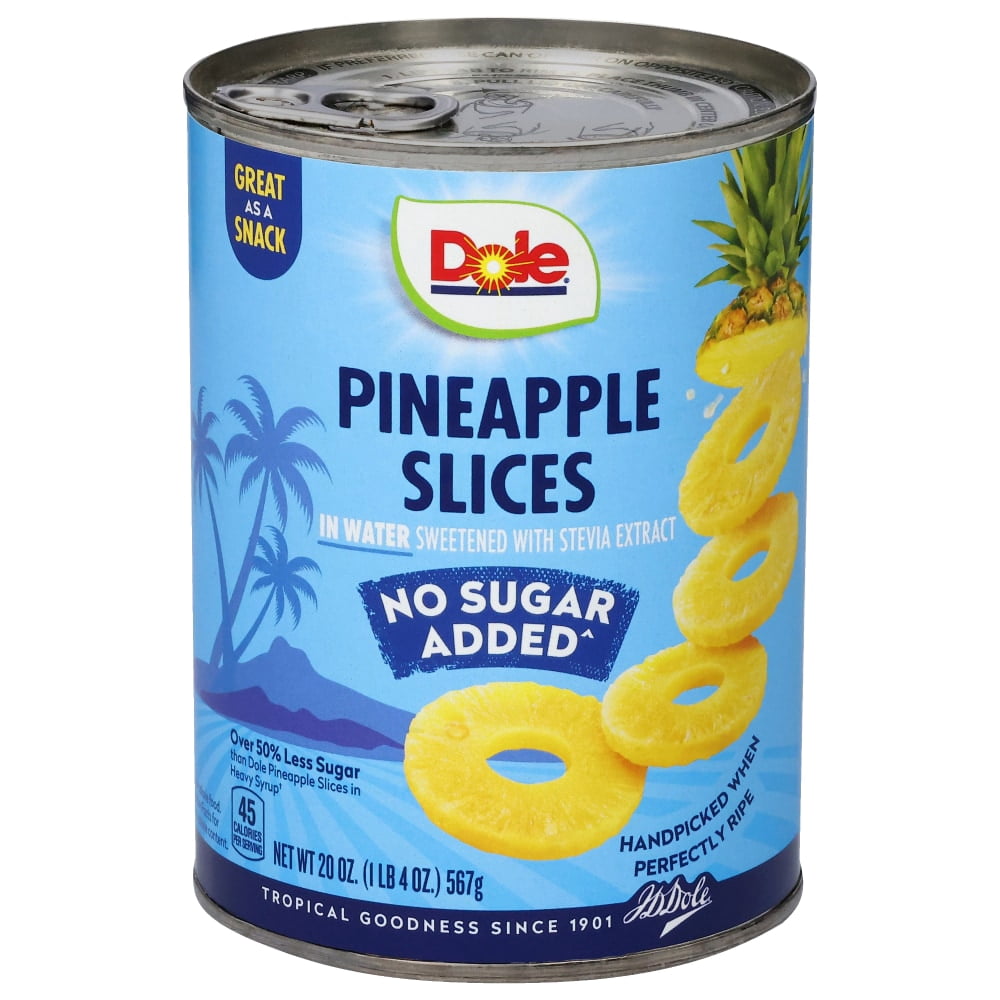 Dole Pineapple Slices No Sugar Added 20 oz - 5 Pack