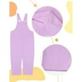 thumbnail image 5 of Girls Sleeveless Jumpsuit Purple Overalls with Side Pockets Girls Summer Outfits Kids Clothes Girls Size 6-7 Years Girls Fashion, 5 of 5