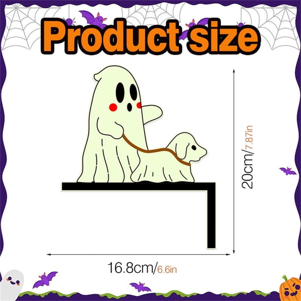 Decoraciones de la Puerta de Halloween Pintura de la Decoración Fluorescente de la Esquina de la Puerta Luminosa de Halloween, Pintura Luminosa Verde, Pegatina de la Pared de la Decoración de Vacacion