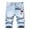 Sky Blue, variant on Men's Summer Denim Cargo Shorts Zipper Elastic Slim Casual Shorts Play Wrap Ripped Mid-length Pants Cargo Pocket Pants for Men Sky Blue