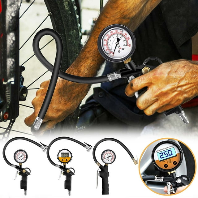 Viflosae up to 60% off Gifts Digital Tire Inflator With Pressure Gauge Tire Pressure Gauge Meter High-Precision Tire Meter , LCD Display, Connect For Car, Truck(10ml) Hottest Deals on tech