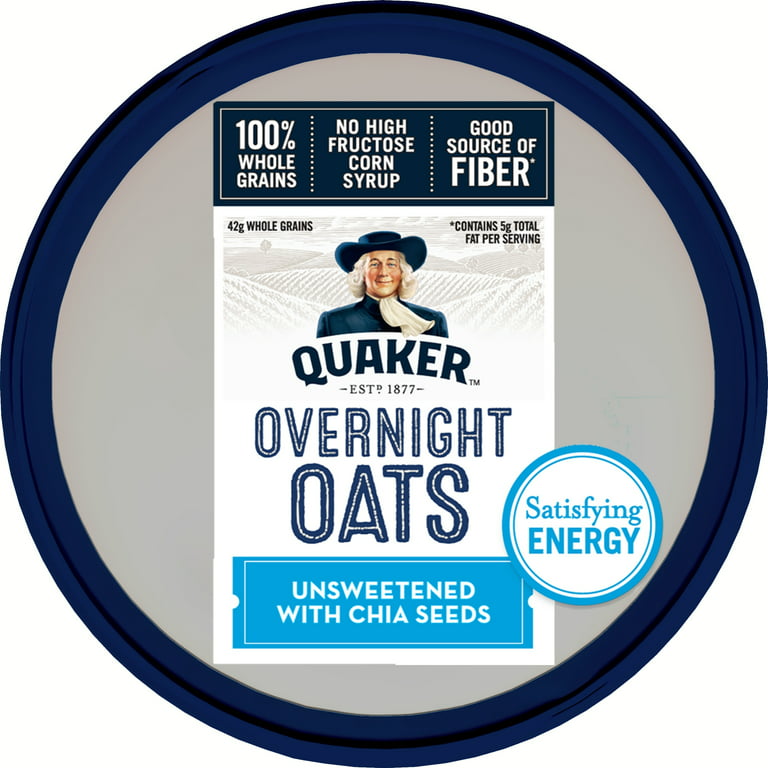 Quaker™ Overnight Oats Unsweetened Chia Seed Chilled Oatmeal Breakfast Cup,  1.76 oz - Kroger