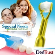 DenTrust for Special Needs | The Only Child-Safe 3-SIDED Toothbrush | Made in USA | Fast, Easy & Clinically Proven | Autism ASD Autistic Aspergers Therapy Parent Caregiver Tactile Sensory Calming Rett