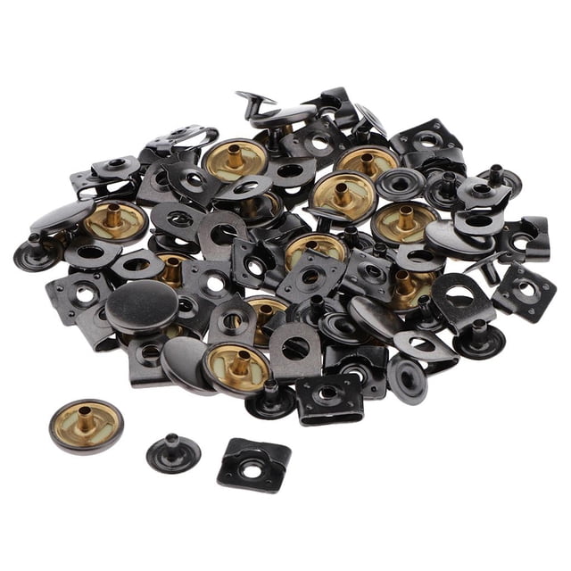 20 juegos de ganchos para pantalones de 15 mm con cierres de gancho y barra para faldas de pantalón (DIY) Níquel