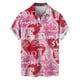 thumbnail image 3 of Camisetas de manga corta para hombre, con estampado 3D de amor, gráfico, camisas de botones para el día de San Valentín, blusa informal de verano para playa para hombre, 3 of 5