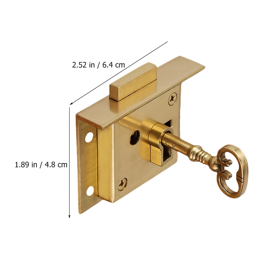 1 Set School Locker Lock Security Lock Brass File Cabinet Lock Wooden Box  Safety Lock Cabinet Door Lock Home Door Locks Drawer Spring Lock Square