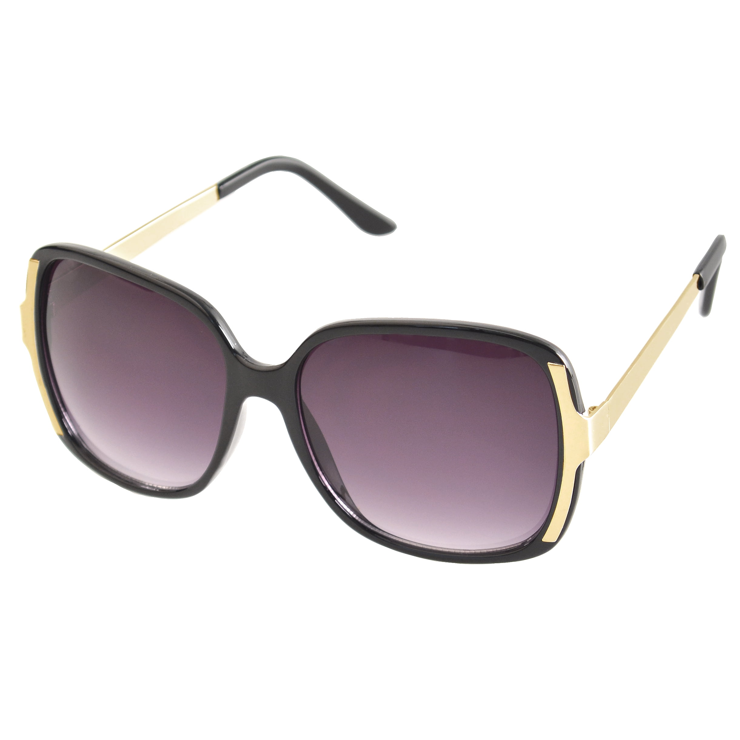 MLC Eyewear Metal Accent Details Butterfly Sunglasses, Blackgold