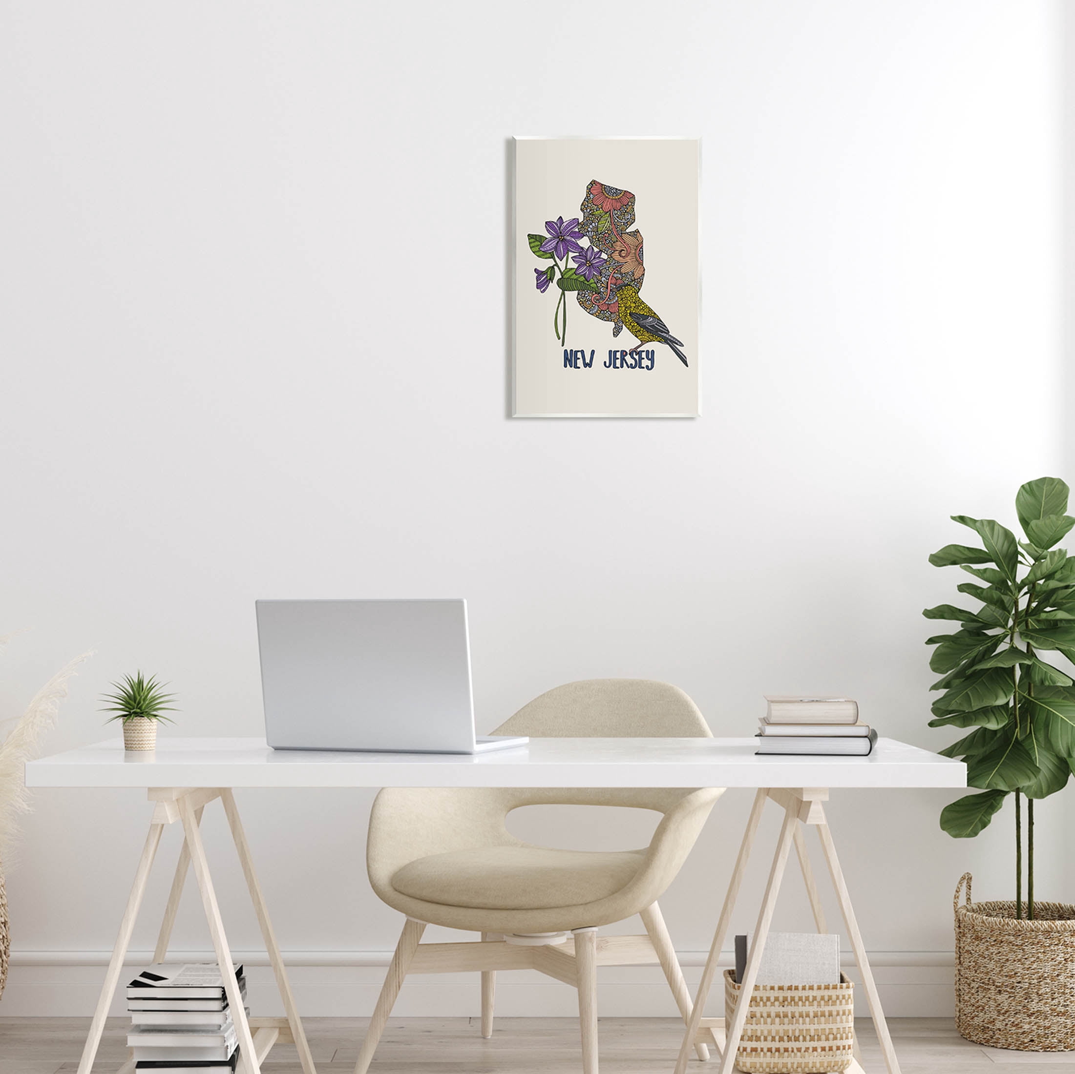 Stupell Industries New Jersey Detailed Pattern Graphic Art Unframed Art Print Wall Art, Design by Valentina Harper