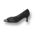 thumbnail image 3 of FLORAL Dolly Women's Wide Width Rhinestone Toe Cap Glittery Metallic Pump BLACK 6.5, 3 of 6