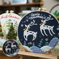 thumbnail image 3 of Christmas Decor Embroidery Starters Kit for Beginners with Pattern and Instructions, Embroidery Stitch Practice Kit Include Embroidery Cloth, Embroidery Hoops, Threads and Needles, 3 of 3