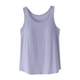 thumbnail image 2 of lmcalzta Womens Sleep Tank Tops with Built in Bra Summer Workout Tank Tops Comfy Stretch Soft Undershirts, 2 of 5
