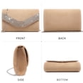 thumbnail image 3 of Bolso de noche Dasein para mujer, formal, fiesta, boda, camel, 3 of 5