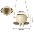 thumbnail image 7 of Swing Face Hanging Planters Pot for Indoor Outdoor Plants, Resin Flower Pots with Drainage Holes, Succulent Pots for String of Pearls Plant, 7 of 7