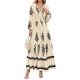 thumbnail image 1 of Vestido de invitada a la boda PRETTYGARDEN maxi bohemio con estampado floral para mujer, 1 of 8