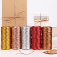 thumbnail image 2 of 100M 1.5mm Gold Silver Cord Rope String Twine Ribbon Bows Crafts DIY Gift Wrap Gold, Silver, Red, Rose Gold, Bronze, 2 of 7