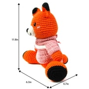 Hand Crochet Stuff Toy 11 Inches Lively Orange Fox Foxxie Plushy