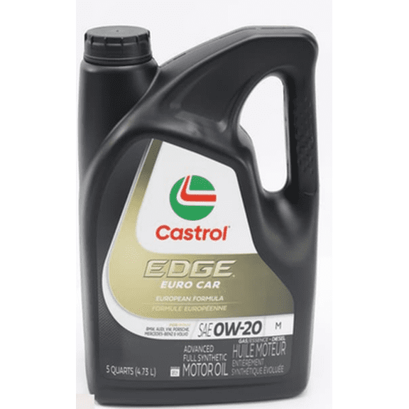 Castrol EDGE Euro Car 0W-20 M Full Synthetic Motor Oil, 5 Quart