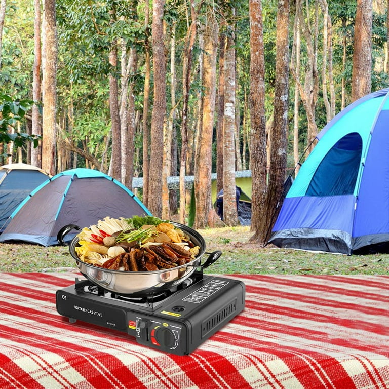 Portable Camping Stove, Butane Gas Stove with Carrying Case for Cooking,  Picnics, Hiking, BBQ